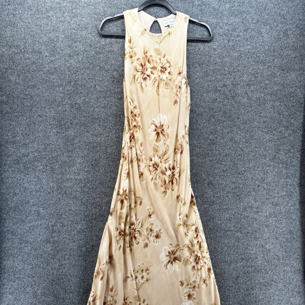 Lost + Wander Dress Womens M Beige Floral Sleeveless 90s Maxi Fairy Grunge Boho